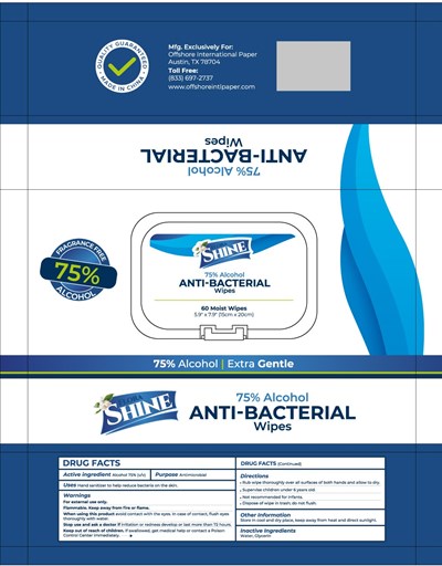 Flora Alcohol 60 wipes.jpg label - Flora Alcohol 60 wipes